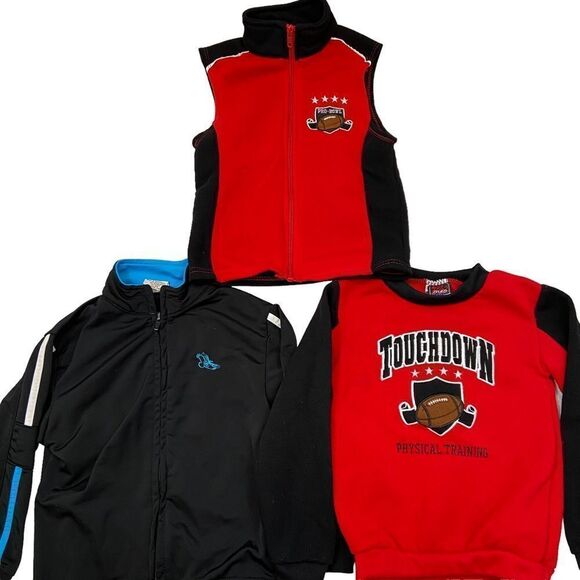 Lot of Boys Size 5 Mixed Cold Weather Tops Zip Up Jacket and Sweatshirt & Vest - Picture 2 of 13